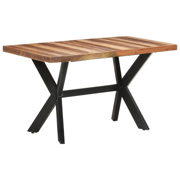 vidaXL Dining Table 140x70x75 cm Solid Wood Honey Brown