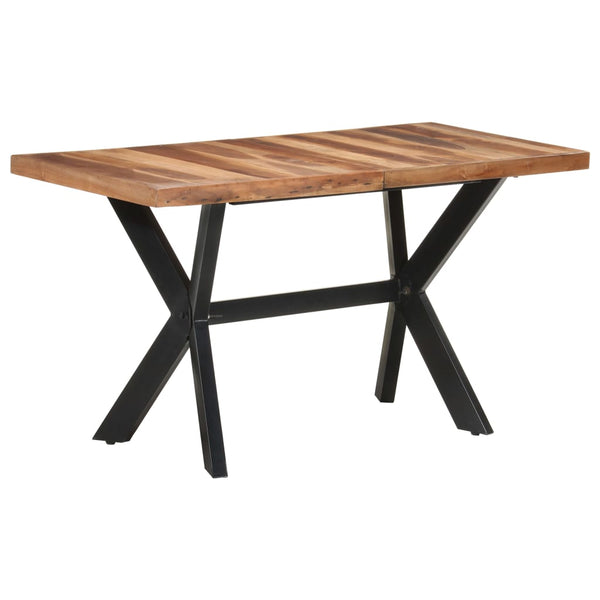 vidaXL Dining Table 140x70x75 cm Solid Wood Honey Brown