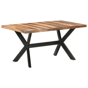 vidaXL Dining Table 160x80x75 cm Solid Wood Honey Brown