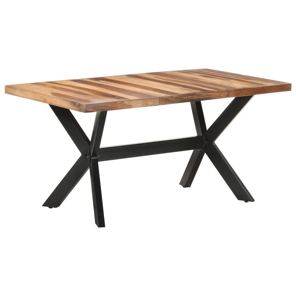 vidaXL Dining Table 160x80x75 cm Solid Wood Honey Brown