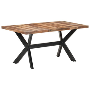 vidaXL Dining Table 160x80x75 cm Solid Wood Honey Brown