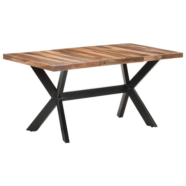 vidaXL Dining Table 160x80x75 cm Solid Wood Honey Brown
