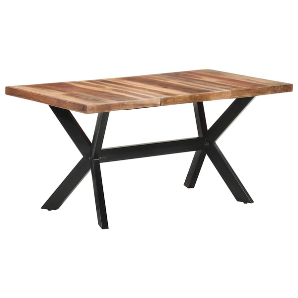 vidaXL Dining Table 160x80x75 cm Solid Wood Honey Brown