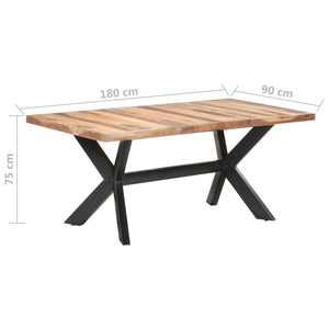 vidaXL Dining Table 180x90x75 cm Solid Wood Honey Brown