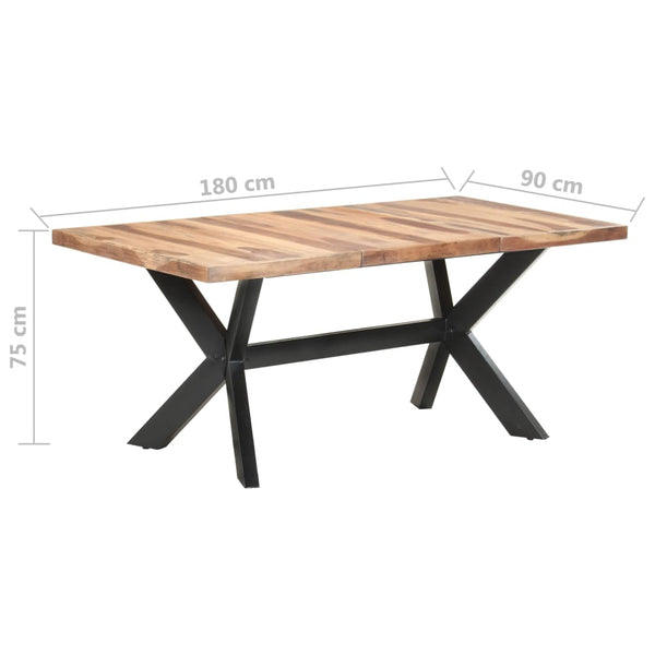 vidaXL Dining Table 180x90x75 cm Solid Wood Honey Brown