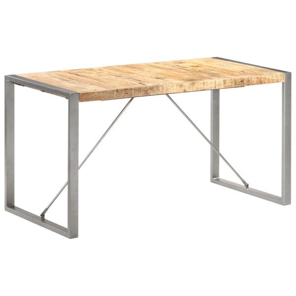 vidaXL Dining Table 140x70x75 cm Rough Solid Mango Wood