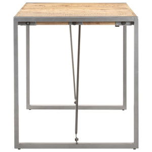 vidaXL Dining Table 140x70x75 cm Rough Solid Mango Wood