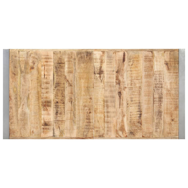 vidaXL Dining Table 140x70x75 cm Rough Solid Mango Wood