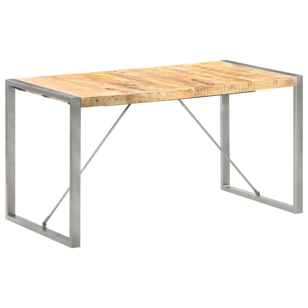 vidaXL Dining Table 140x70x75 cm Rough Solid Mango Wood