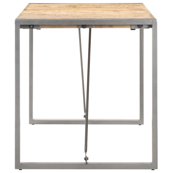 vidaXL Dining Table 160x80x75 cm Rough Solid Mango Wood
