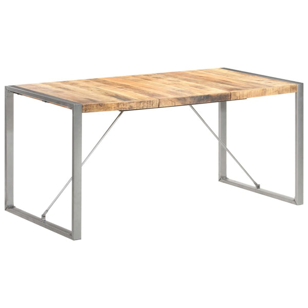 vidaXL Dining Table 160x80x75 cm Rough Solid Mango Wood