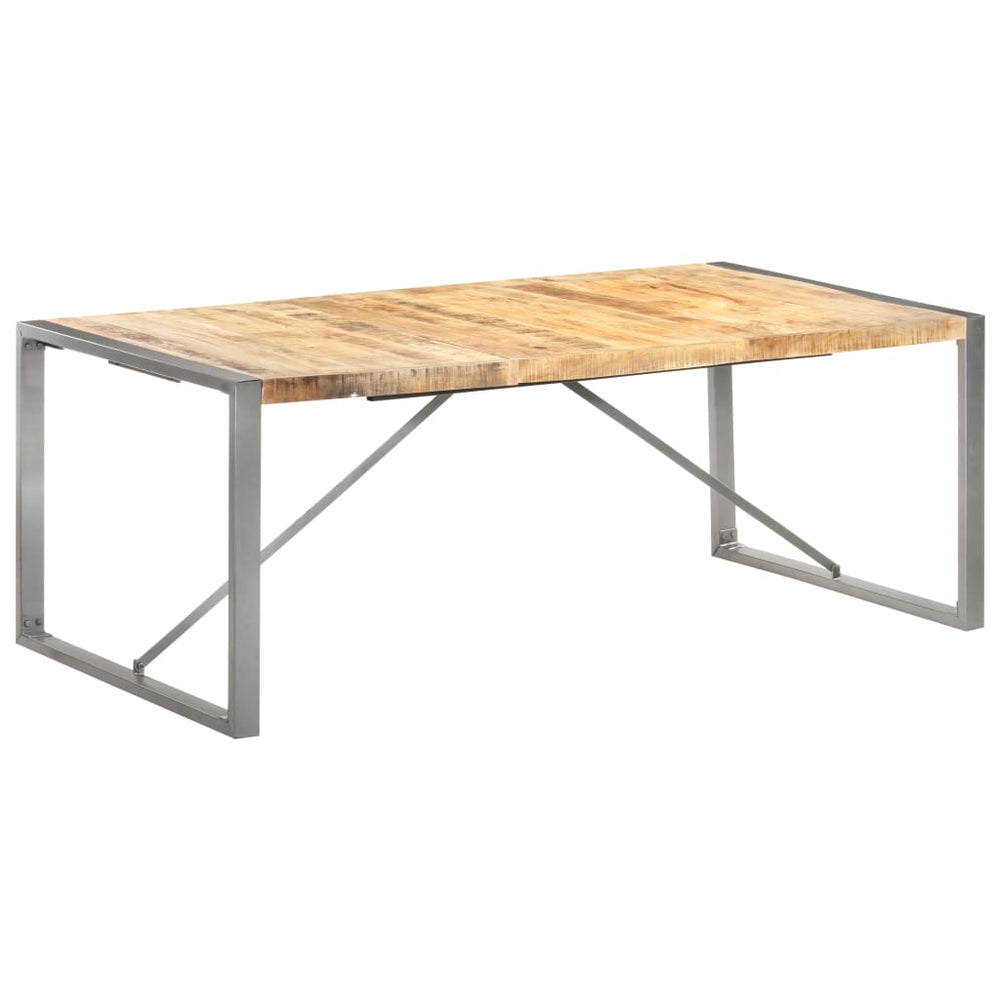 vidaXL Dining Table 200x100x75 cm Rough Solid Mango Wood