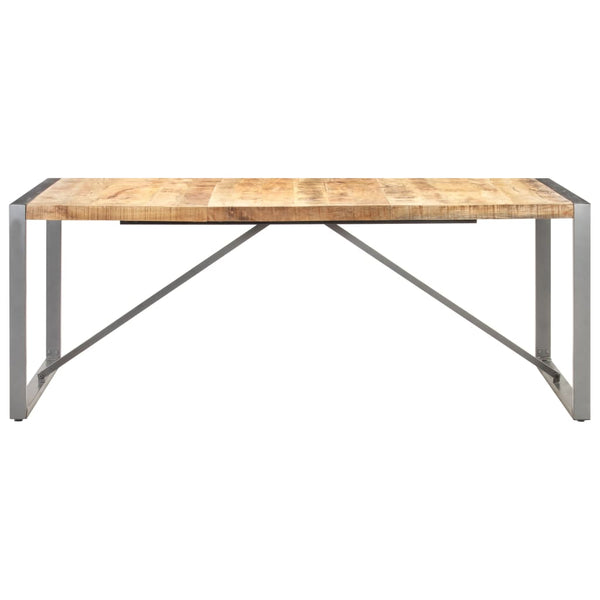 vidaXL Dining Table 200x100x75 cm Rough Solid Mango Wood