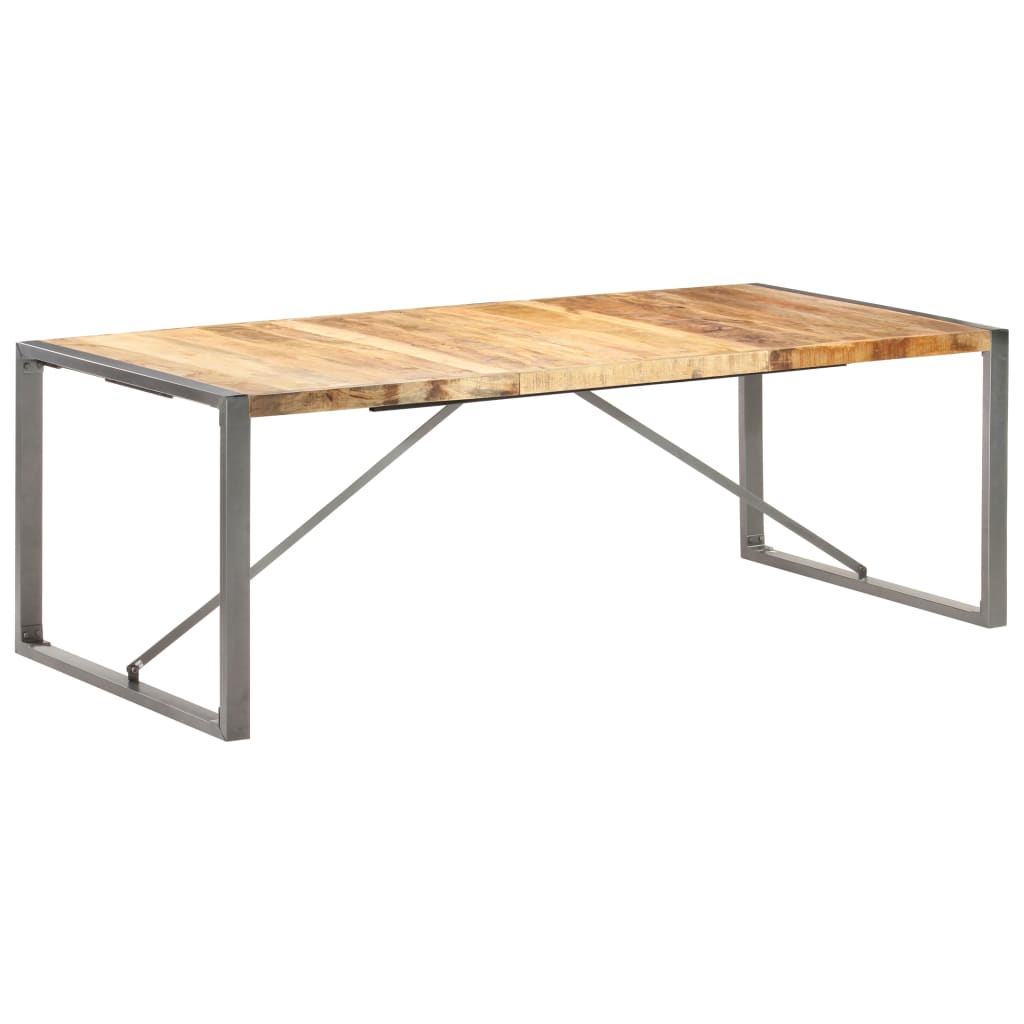 vidaXL Dining Table 220x100x75 cm Rough Solid Mango Wood