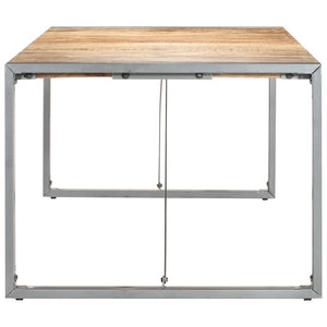 vidaXL Dining Table 220x100x75 cm Rough Solid Mango Wood
