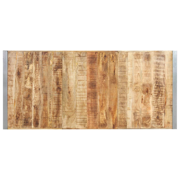 vidaXL Dining Table 220x100x75 cm Rough Solid Mango Wood