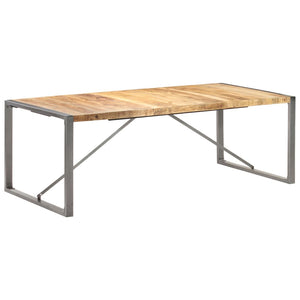 vidaXL Dining Table 220x100x75 cm Rough Solid Mango Wood