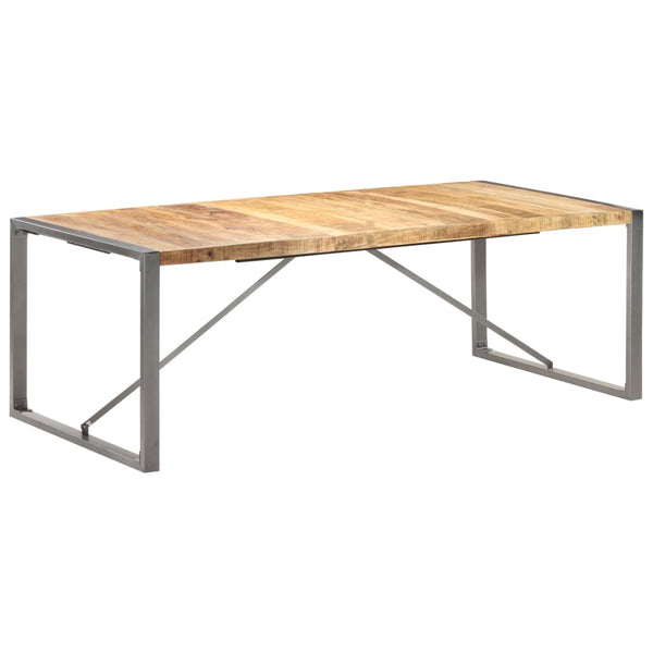 vidaXL Dining Table 220x100x75 cm Rough Solid Mango Wood