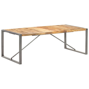 vidaXL Dining Table 220x100x75 cm Rough Solid Mango Wood