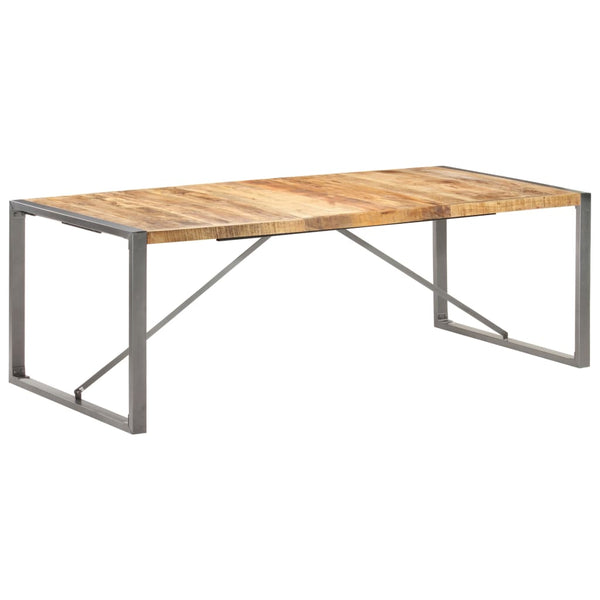 vidaXL Dining Table 220x100x75 cm Rough Solid Mango Wood