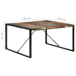 vidaXL Dining Table 140x140x75 cm Reclaimed Solid Wood