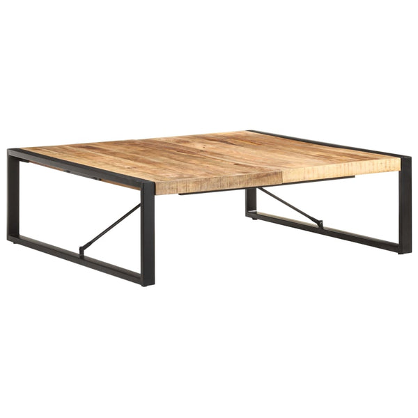 vidaXL Coffee Table 120x120x40 cm Rough Mango Wood