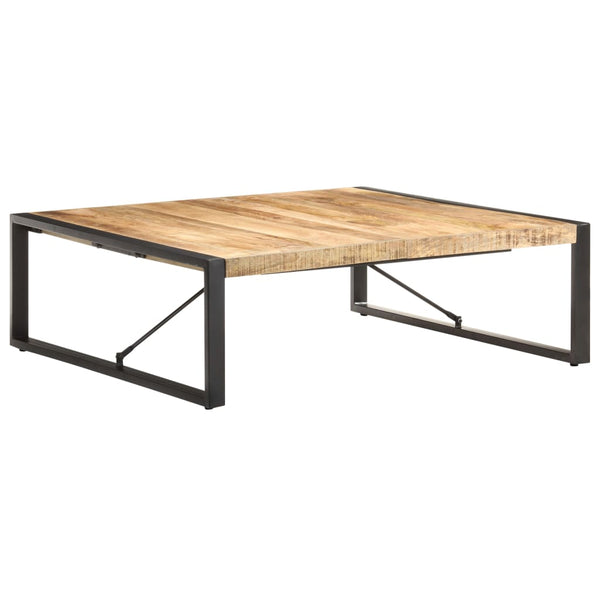 vidaXL Coffee Table 120x120x40 cm Rough Mango Wood
