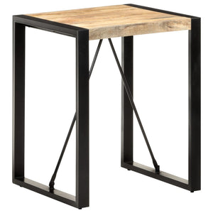 vidaXL Dining Table 60x60x75 cm Rough Solid Mango Wood