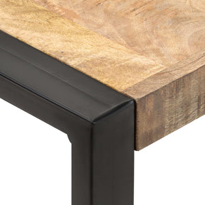 vidaXL Dining Table 60x60x75 cm Rough Solid Mango Wood