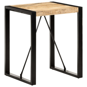 vidaXL Dining Table 60x60x75 cm Rough Solid Mango Wood