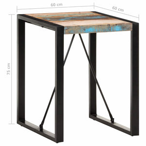 vidaXL Dining Table 60x60x75 cm Reclaimed Solid Wood