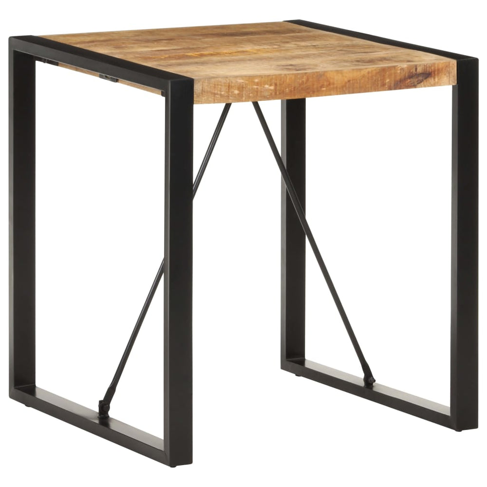 vidaXL Dining Table 70x70x75 cm Rough Solid Mango Wood