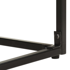 vidaXL Console Table Black 110x35x76 cm Solid Acacia and Mango Wood