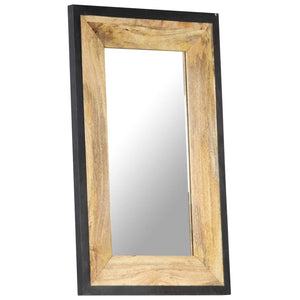 vidaXL Mirror 80x50 cm Solid Mango Wood