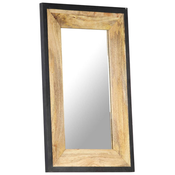vidaXL Mirror 80x50 cm Solid Mango Wood