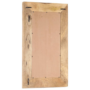 vidaXL Hand-Carved Mirror 80x50x2.5 cm Solid Mango Wood