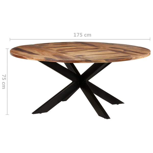 vidaXL Round Dining Table 175x75 cm Acacia Wood Honey Brown