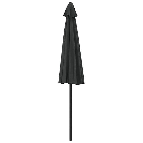 vidaXL Balcony Parasol Aluminium Pole Black 270x144x222cm Half-Round