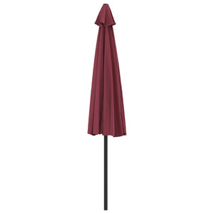vidaXL Balcony Parasol Aluminium Pole Bordeaux Red 300x155x223cm Half-Round
