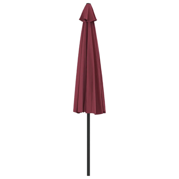 vidaXL Balcony Parasol Aluminium Pole Bordeaux Red 300x155x223cm Half-Round