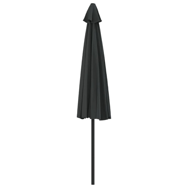 vidaXL Balcony Parasol Aluminium Pole Black 300x155x223cm Half Round