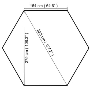 vidaXL Garden Gazebo 323x275x265 cm White 180 g/m²