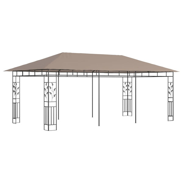 vidaXL Pavilion with Mosquito Net 6x3x2.73 m Taupe 180 g/m²