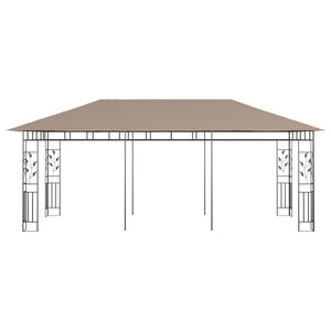 vidaXL Pavilion with Mosquito Net 6x3x2.73 m Taupe 180 g/m²