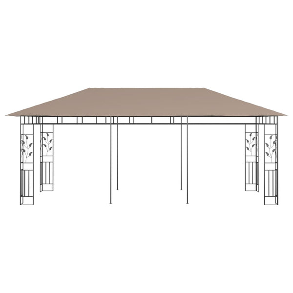 vidaXL Pavilion with Mosquito Net 6x3x2.73 m Taupe 180 g/m²