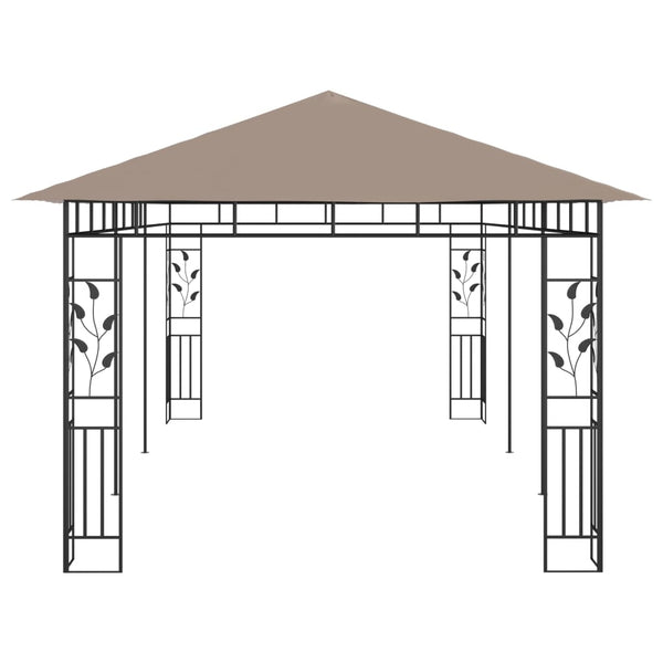 vidaXL Pavilion with Mosquito Net 6x3x2.73 m Taupe 180 g/m²