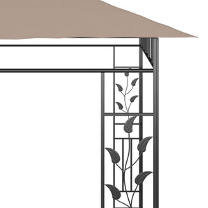 vidaXL Pavilion with Mosquito Net 6x3x2.73 m Taupe 180 g/m²