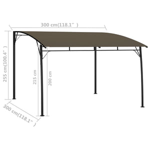 vidaXL Garden Sun Shade 3x3x2.55 m Taupe