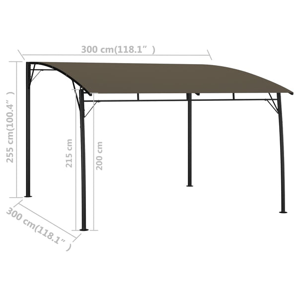 vidaXL Garden Sun Shade 3x3x2.55 m Taupe