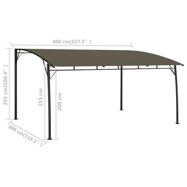 vidaXL Garden Sun Shade 4x3x2.55 m Taupe